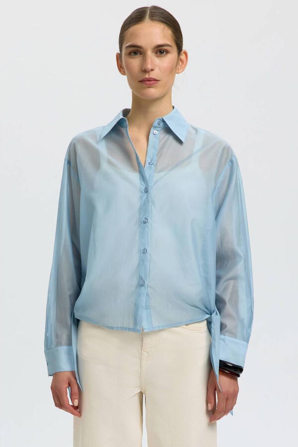 Selected blouse lichtblauw