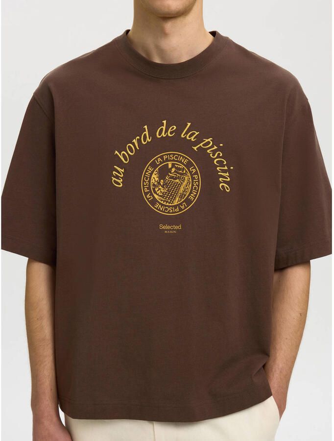 Selected Homme relaxed fit T-shirt van puur katoen model 'BOXYNORMAN GRAPHIC' - Foto 5