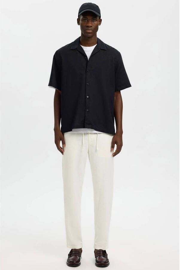 Selected Homme slim fit broek van mix van katoen en linnen model 'BRODY' - Foto 2