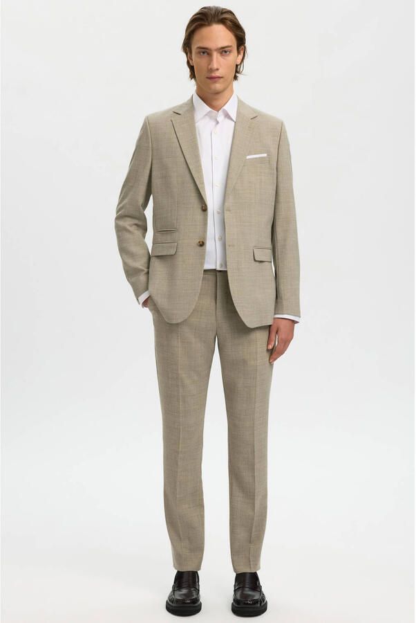 Selected Homme Slim fit 2-knoops colbert met klepzakken model 'OASIS' - Foto 6