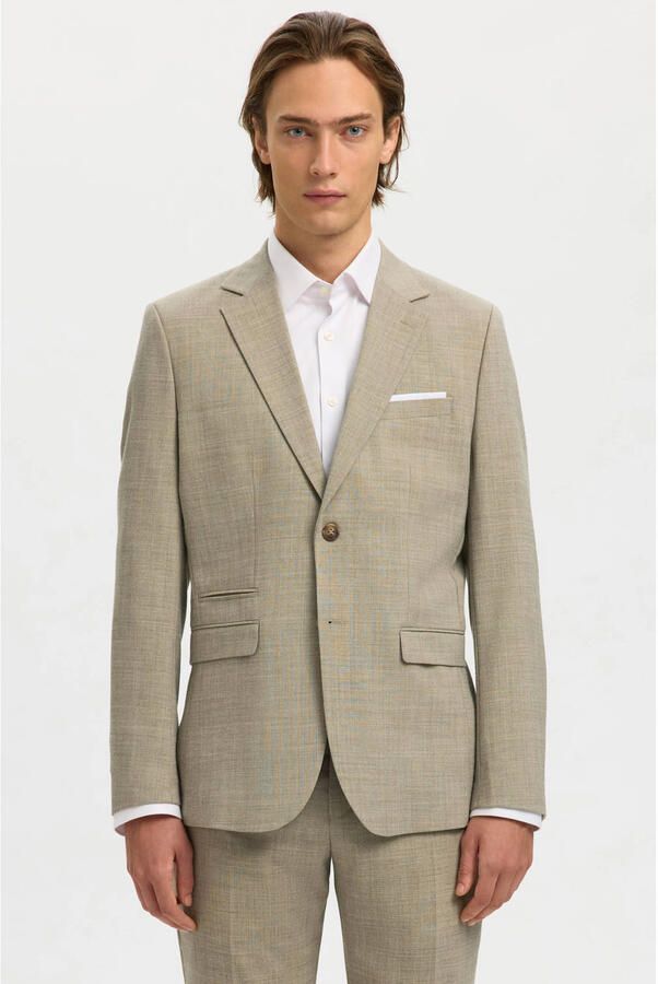 Selected Homme Slim fit 2-knoops colbert met klepzakken model 'OASIS' - Foto 5