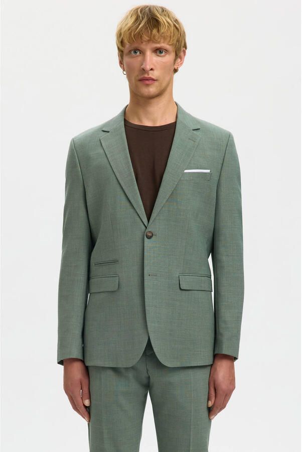 Selected Homme Slim fit 2-knoops colbert met klepzakken model 'OASIS' - Foto 5