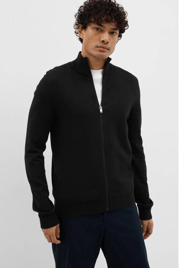 Selected Homme Regular fit gebreid jack van puur katoen model 'BERG' - Foto 2
