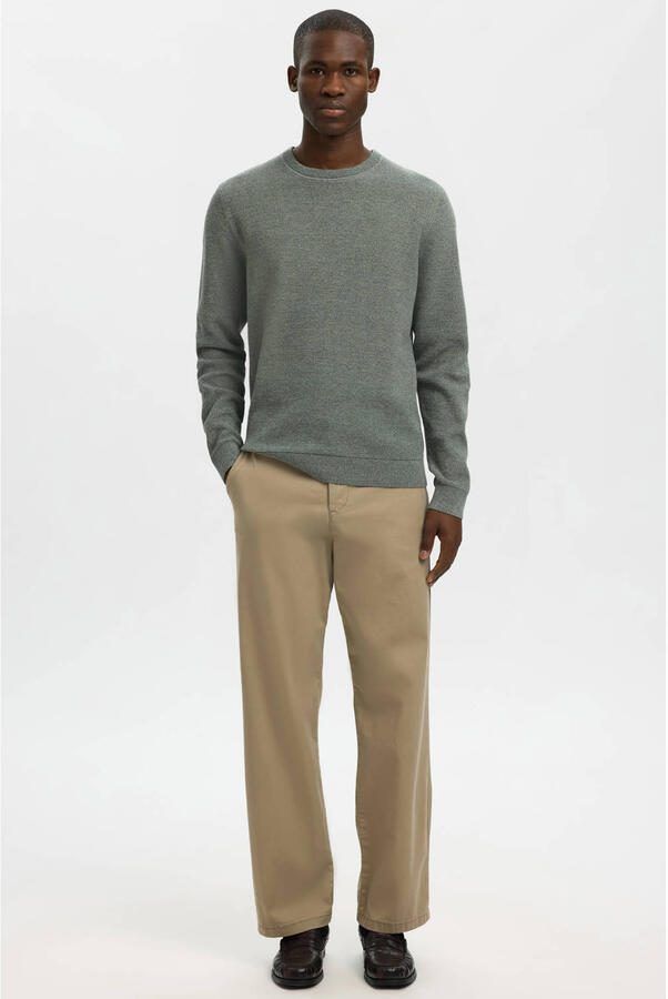 Selected Homme Regular fit pullover van 100% biologisch katoen model 'ROSS' - Foto 3