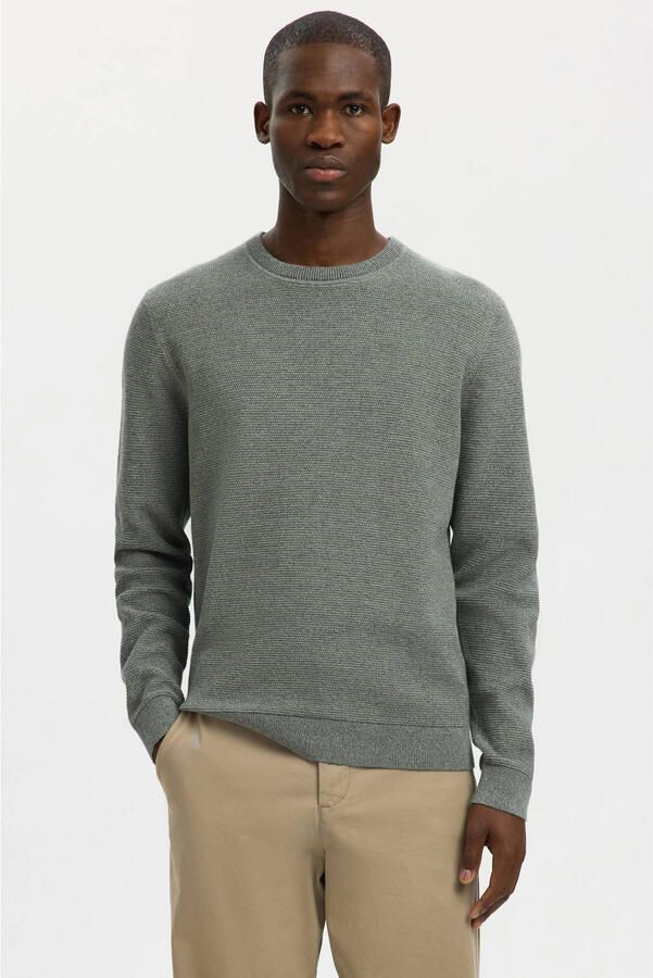 Selected Homme Regular fit pullover van puur biologisch katoen model 'ROSS'
