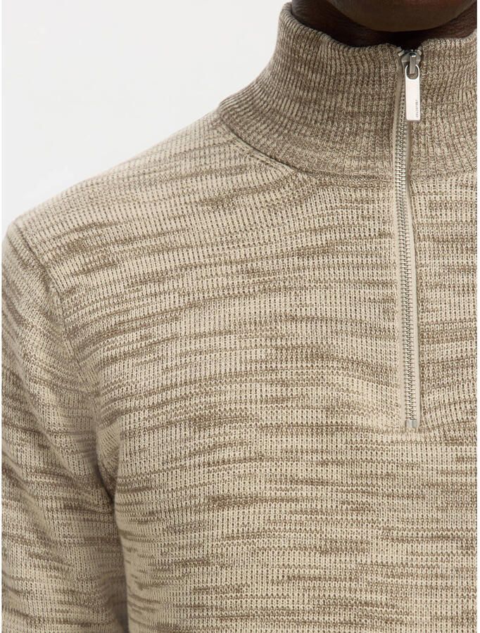 Selected gebreide trui taupe - Foto 2