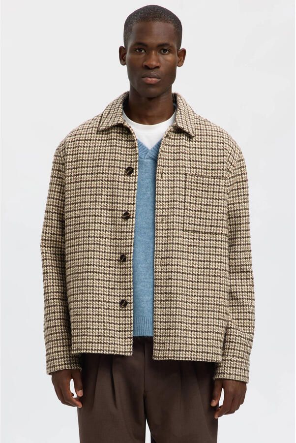 Selected Homme Oversized overhemdjack van wolmix model 'REGARI'