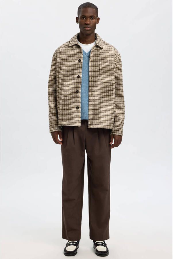 Selected Homme Oversized overhemdjack van wolmix model 'REGARI' - Foto 2