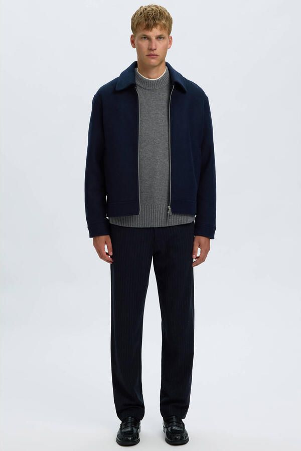 Selected Blouson van wolmix met tweewegritssluiting - Foto 2