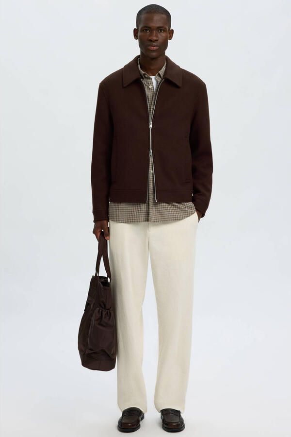 Selected Blouson van wolmix met tweewegritssluiting - Foto 2