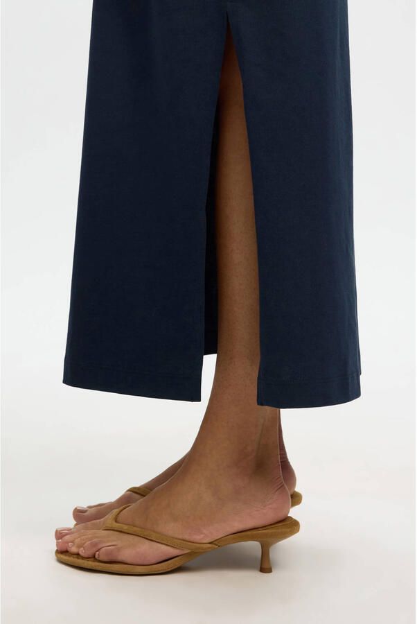 Selected loose fit maxi-jurk van puur katoen model ' ESSENTIAL' - Foto 2