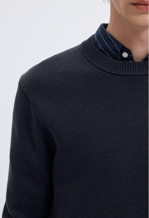 SELECTED HOMME Trui met ronde hals SLHDANE LS KNIT STRUCTURE CREW NECK NOOS - Foto 2