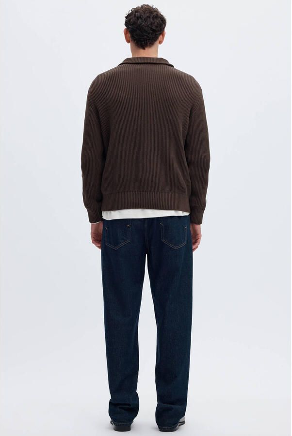 Selected Regular fit pullover van pure katoen met schipperskraag - Foto 2