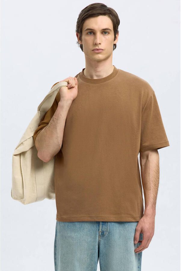 Selected Homme Oversized T-shirt van katoenmix model 'OSCAR' - Foto 4