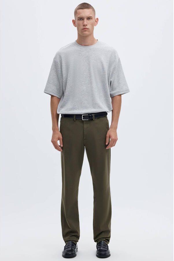 Selected Homme Slim fit chino met ceintuurlussen model 'NEW Miles' - Foto 3