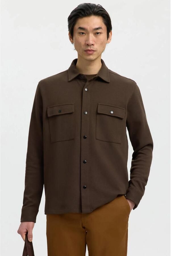 Selected Homme relaxed fit vrijetijdsoverhemd van katoenmix model 'JACKIE'