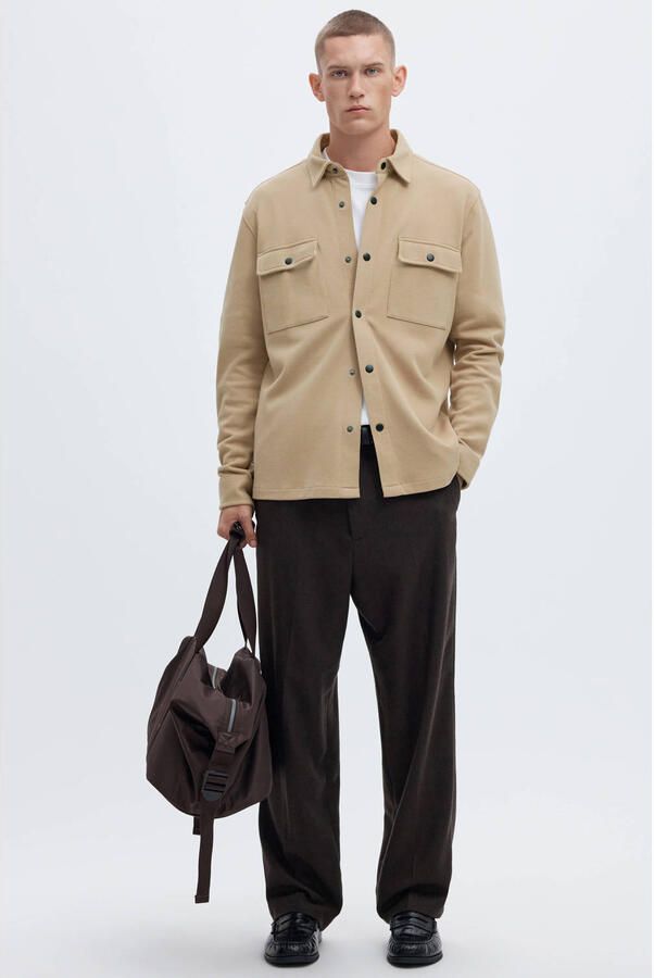 Selected Homme Klassieke Overhemdjasje voor Heren Beige Heren - Foto 4
