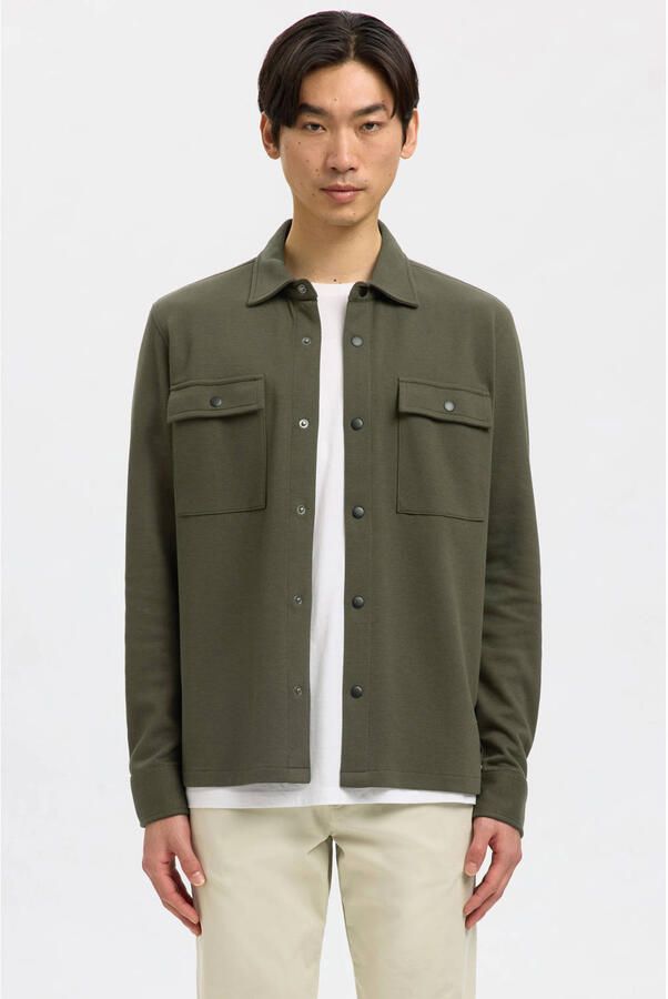 Selected overshirt donkergroen