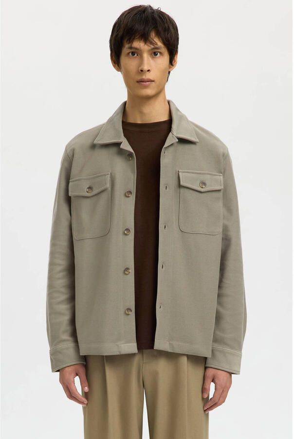 Selected Homme Regular fit overhemdjack van puur biologisch katoen model 'OLIVER'