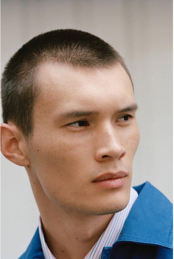 Selected overshirt met backprint blauw - Foto 2