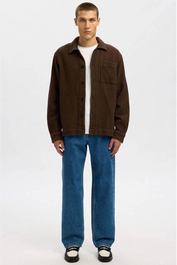 Selected Homme Regular fit overhemdjack van puur biologische katoenmix model 'REGFRED' - Foto 3