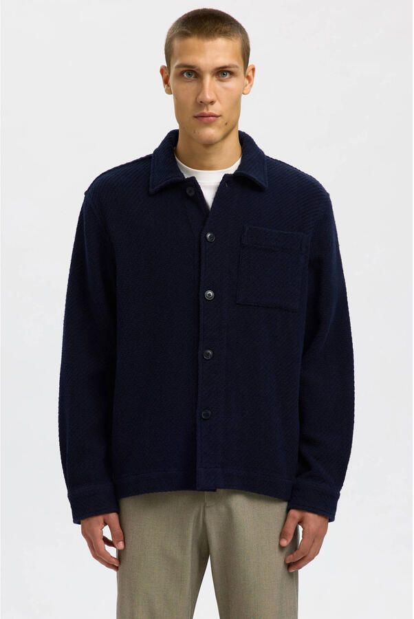 Selected Homme Regular fit overhemdjack van puur biologische katoenmix model 'REGFRED'
