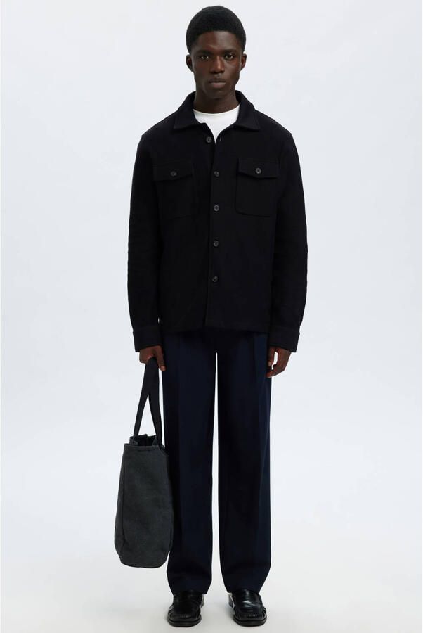 Selected Homme Regular fit overhemdjack van puur biologisch katoen model 'OLIVER'