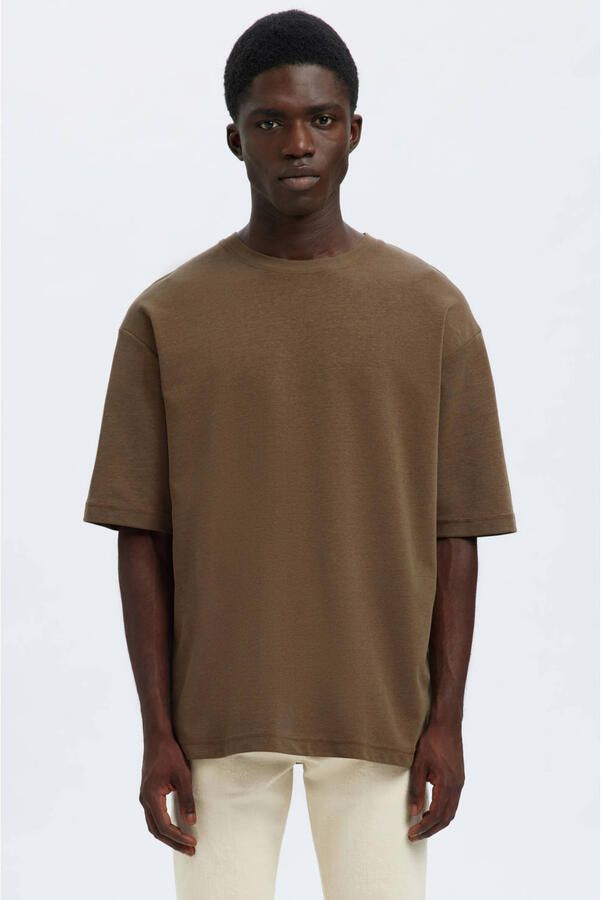 Selected Homme Oversized shirt van katoenmix model 'LOOSEOSCAR'