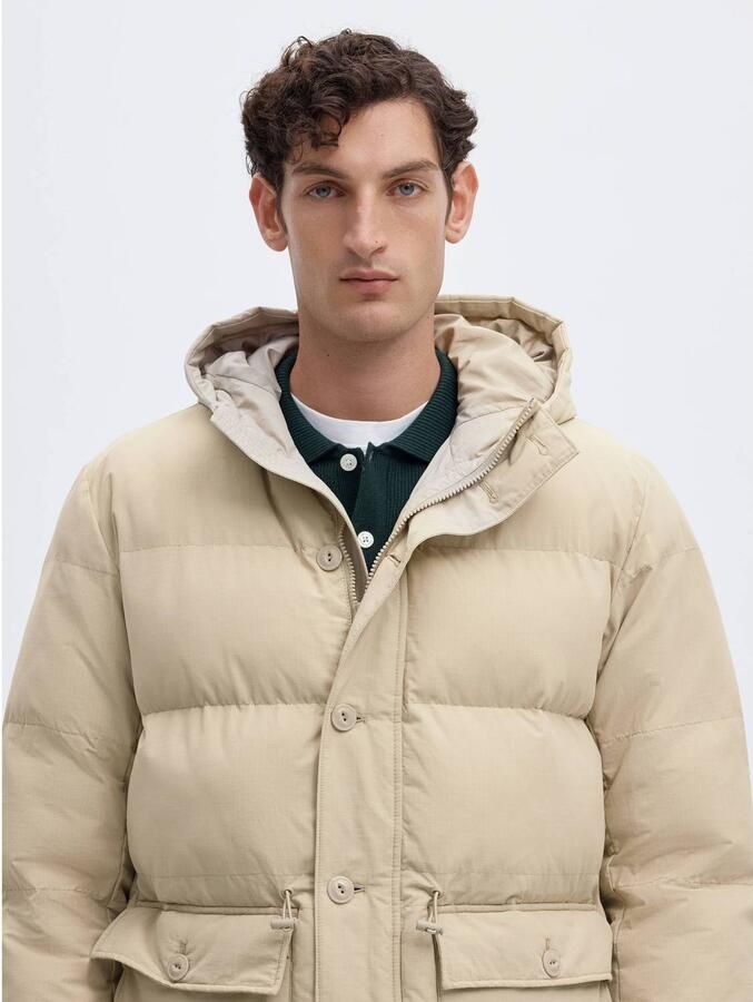 Selected pufferjas beige - Foto 2