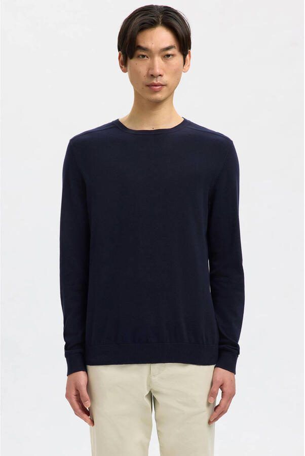 Selected Homme Regular fit gebreide pullover van puur katoen model 'BERG' - Foto 5