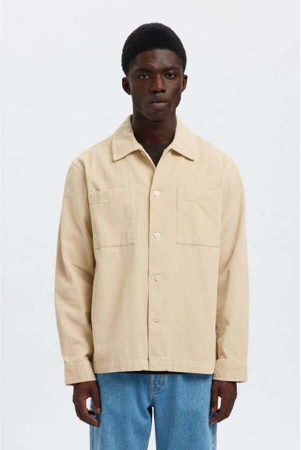 Selected Homme Regular fit overhemdjack van puur katoen model 'REGTATE'