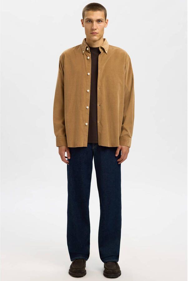 Selected Homme Regular fit ribcordoverhemd van puur katoen model 'DANNI' - Foto 3