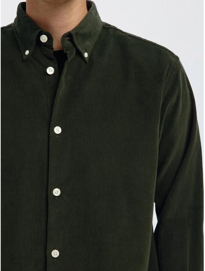 Selected Homme Regular fit ribcordoverhemd van puur katoen model 'DANNI'