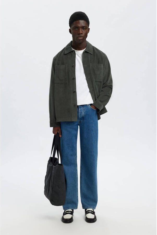 Selected regular casual overhemd donkergroen - Foto 2