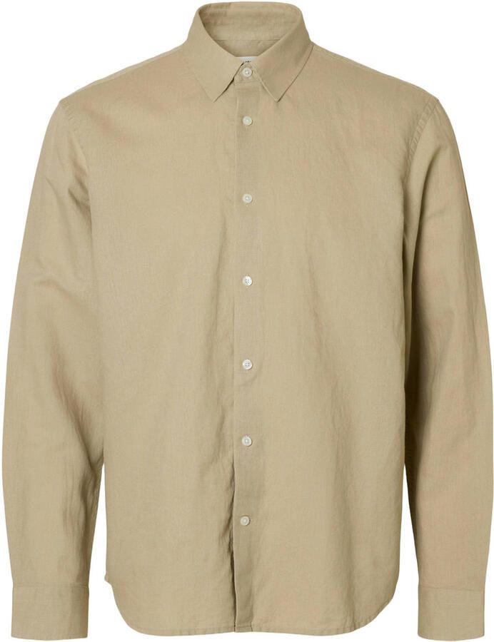 Selected Homme regular fit vrijetijdsoverhemd van mix van katoen en linnen model 'CLAY LINENBLEND' - Foto 5