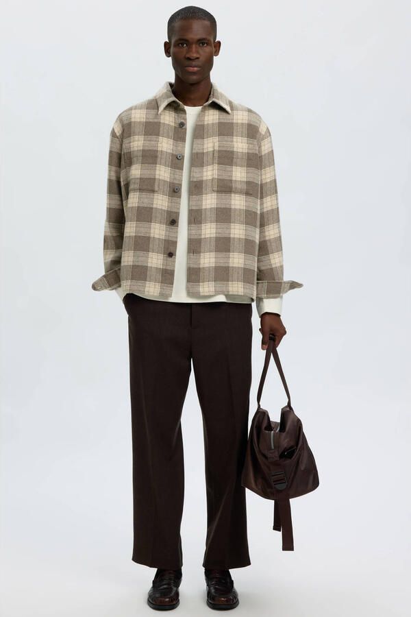 Selected Regular fit vrijetijdsoverhemd met mix van wol en viscose model 'OLE PABLO' - Foto 3
