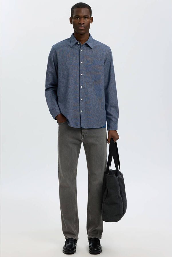 Selected regular fit overhemd blauw - Foto 2