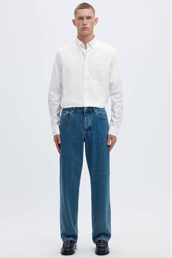 Selected Regular fit vrijetijdsoverhemd van katoenmix model 'REGRICK'