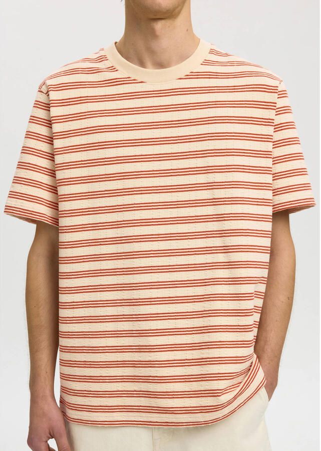 Selected Homme regular fit T-shirt van katoenmix model 'ELI'