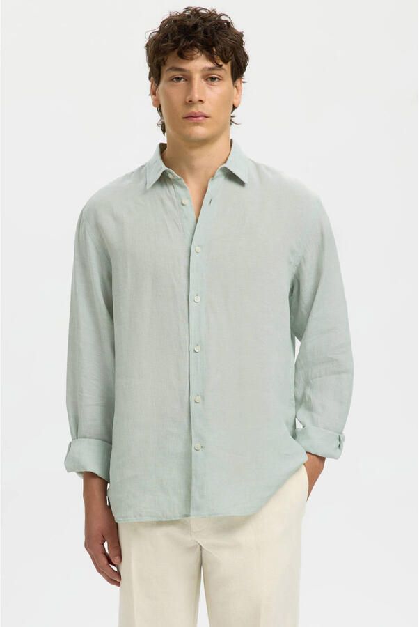 Selected Homme regular fit vrijetijdshemd van puur linnen model 'REGKYLIAN'