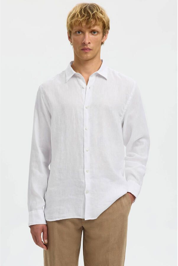Selected Homme regular fit vrijetijdshemd van puur linnen model 'REGKYLIAN'