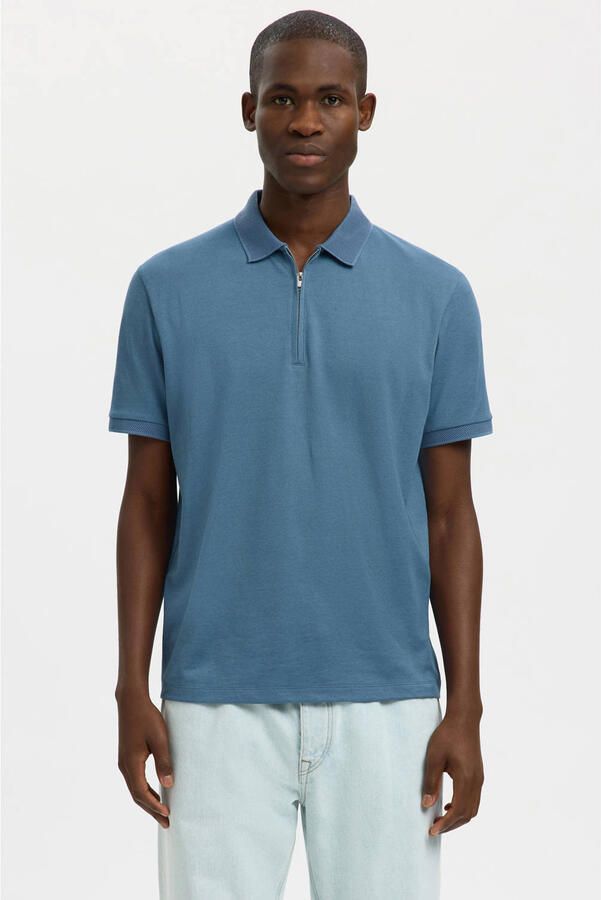 Selected Homme Regular fit Poloshirt van Mix van biologisch katoen Model 'FAVE'