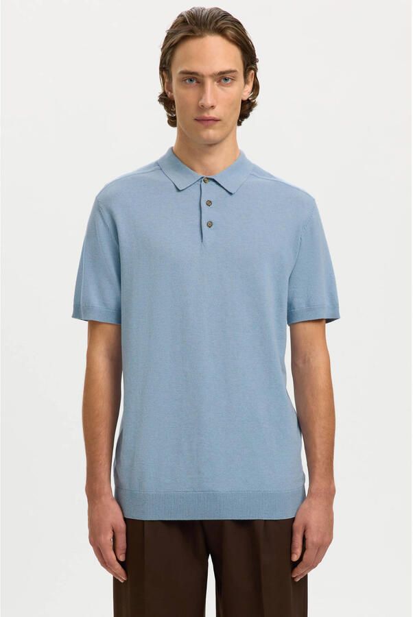 Selected Homme Regular fit Poloshirt van Mix van biologisch katoen Model 'BERG' - Foto 5