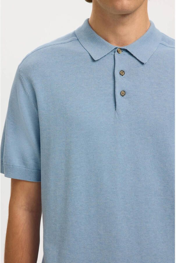 Selected Homme Regular fit Poloshirt van Mix van biologisch katoen Model 'BERG' - Foto 6