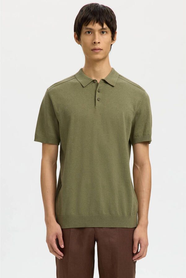 Selected Homme Regular fit Poloshirt van Mix van biologisch katoen Model 'BERG' - Foto 5