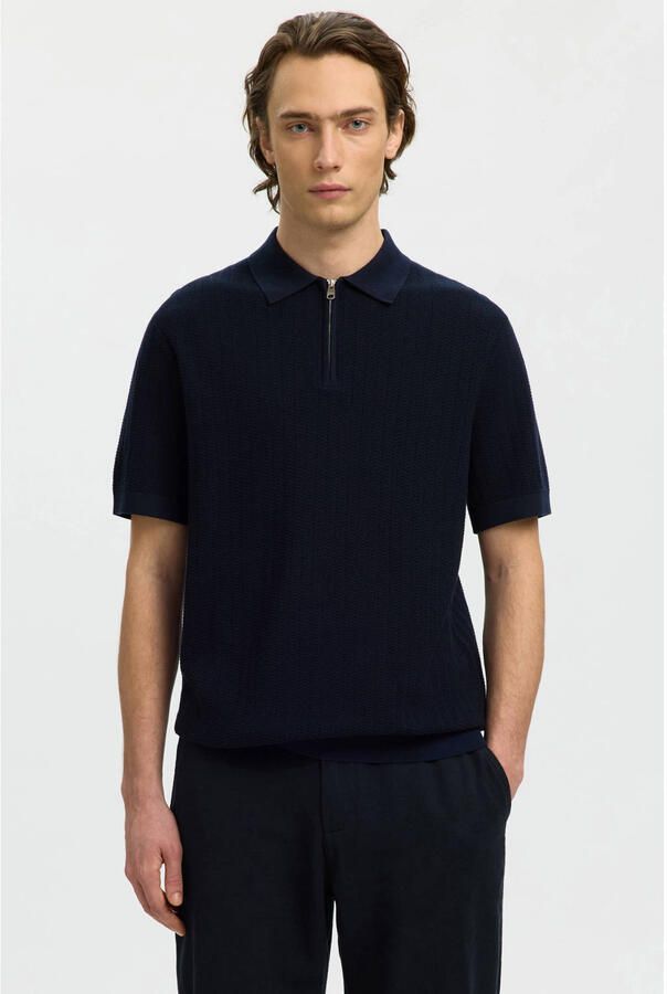 Selected Homme Regular fit poloshirt van puur biologisch katoen model 'CRAN'