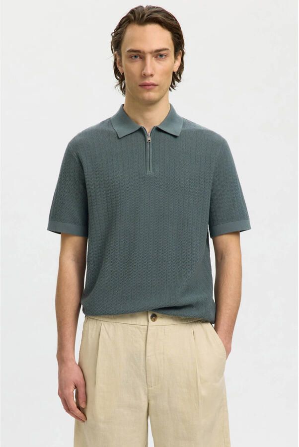 Selected Homme Regular fit poloshirt van puur biologisch katoen model 'CRAN'