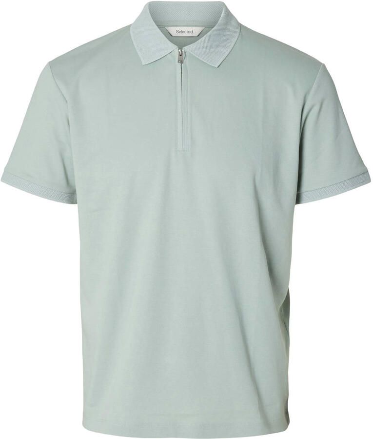 Selected Homme regular fit poloshirt van mix van biologisch katoen model 'FAVE'