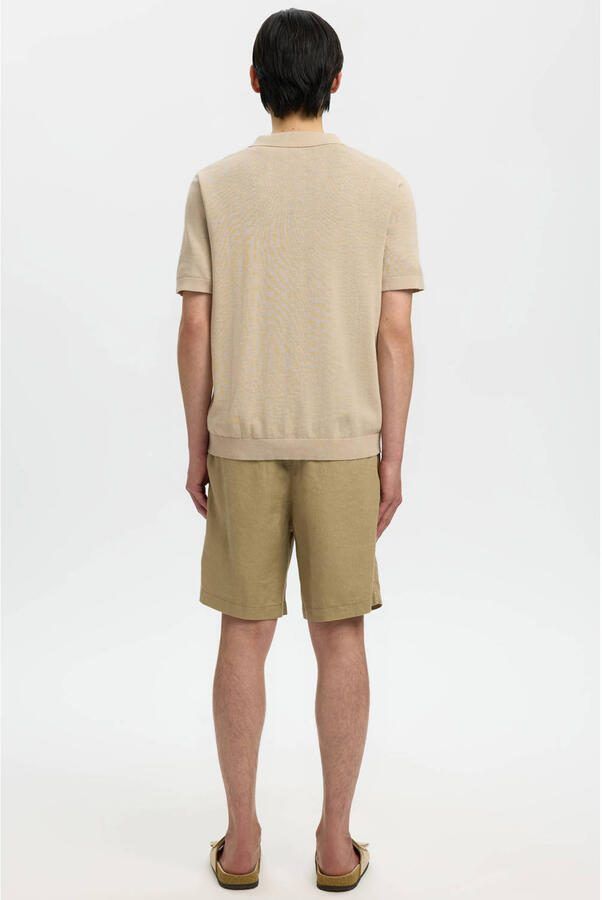 Selected Homme regular fit poloshirt van mix van katoen en linnen model 'MATTIS' - Foto 7