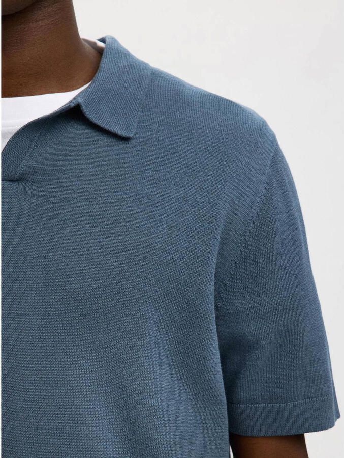 Selected Homme regular fit poloshirt van mix van katoen en linnen model 'MATTIS' - Foto 6